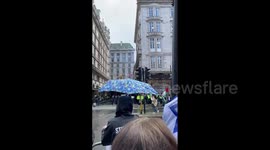 UK: Hundreds Of Demonstrators Gather For Anti-Netanyahu Protest In London