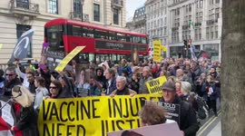 Central London packed as Vaccine Victim Solidarity Protest takes place