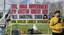 Protest the Evil India government stop arresting innocent Sikhs, London, UK