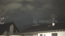 Train of Starlink satellites soar across night sky in Switzerland