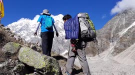 satopanth trek in himalayas of uttarakhand. its a sacred lake as per hindu mythology