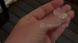 Golf and tennis-ball-sized hail comes down as storms head to Atlanta, US