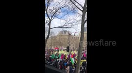 France: Thousands Join Protest March In Paris Against New Immigration Bill