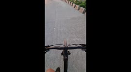 Sunrise bike ride in rural Philippines while exploring local area