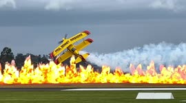 Aussie biker performs death-defying stunt by jumping over oncoming plane