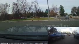 Close Call: Driver Makes a Reckless Action at an Intersection Nearly Causing a Accident