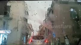 Heavy hail hits the province of Caserta, causing discomfort to the population.