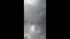 dark clouds moving on sky before rain in India .Moving dark clouds in sky background