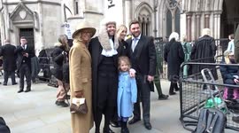 Outside the Royal Courts of Justice during Prince Harry and Sir Elton John hearings in a privacy case - London