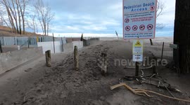 Intense Winds Hit Ontario Beach