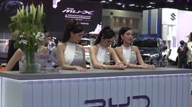 Models pose with world's top cars at Bangkok International Motor Show 2023