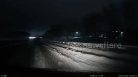 Close Call: Driver Nearly Spins out of Control But Manages to Regain Composure