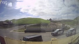 Pittsburg Police Chase Caught on Security Camera: Intense Pursuit Footage