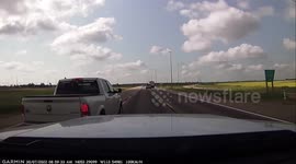 Close Call: Bad Driver Has Loads of Roadway To Use But Cuts Off Driver Instead