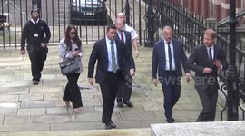 Prince Harry arrives at London's High Court on last day of lawsuit