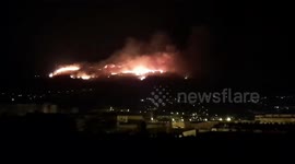 Multiple wildfires rage across Asturias, Spain