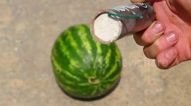 EXPLOSIVE results as YouTuber sets off firecracker inside watermelon