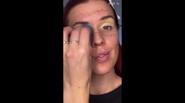 Makeup artist stupefies viewers with a BLAZINGLY FROSTY Heat Miser/Snow Miser Transformation