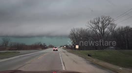 Storm Chaser Drives Toward Storm