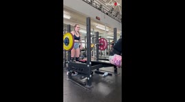 230-pound weight dropped on the stomach of gym rat