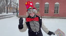 Fool day celebrated at Funny festival in St Petersburg,  Russia