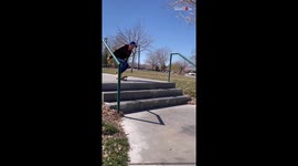 Skateboarder eats defeat after his dream to land a '360 flip' does a 180