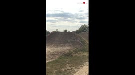 This BMX stunt ends crazily; try not to laugh!