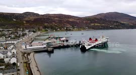 MV Loch Seaforth embarks Easter holiday passengers travelling to Isle of Lewis in Scotland
