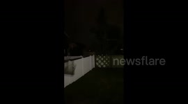 Intense lightning shower slams New York