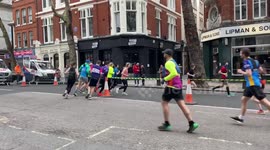 Running marathon. London. People running. Uk. West end.