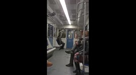 6 People stripped naked in Moscow metro train - police arrest and impose fines