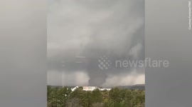 Footage shows large tornado near Little Rock, Arkansas