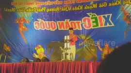 Man performing balancing on round iron pipes