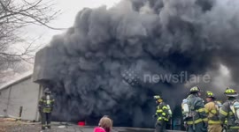 Dollar General goes up in 2nd alarm commercial building fire in Shenandoah, Pennsylvania