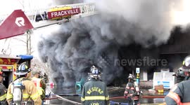 Dollar General goes up in smoke at 2nd alarm commercial building fire in Shenandoah, Pennsylvania