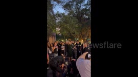 Abortion rights activists get arrested after occupying plaza outside Tallahassee City Hall in Florida
