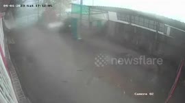 Storm crashes into bakery shop in Thailand