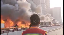 Massive fire erupts at popular clothing market in Dhaka, Bangladesh