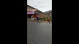 Bike passes by very fast and shocked me by honking very loudly.