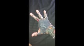 'Most modified man in the world' who split hand in HALF now chops off FINGERS to look like 'devil'. Part 1/3