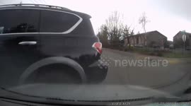 Accident: Black SUV Doesn't Check Both Ways Which Results in a Terrifying Collision