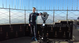 Logan Sargeant visits the Empire State Building In NY, USA