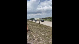 Trump motorcade heading to airport