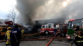 Dollar General goes up in smoke at 2nd alarm commercial building fire in Shenandoah, Pennsylvania