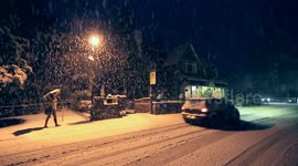 Heavy snow hits Lake District, UK