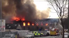 Huge fire in Yorkshire mill building