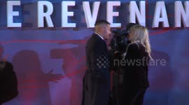 Footage of Tom Hardy at the premiere of The Revenant