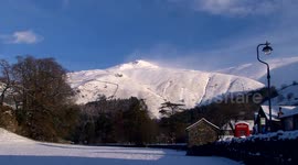 Stunning time-lapse of snow-covered mountain in the Lake District, UK