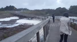 Tempête d'écume aux sables d olonnes