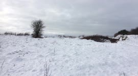 Snow covered moors.